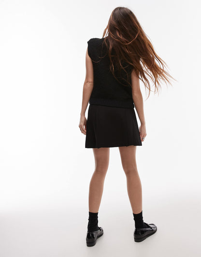 Pleated Mini Skirt