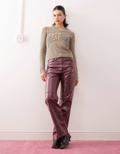 Inde V Neck Jumper With Heartbeat Applique