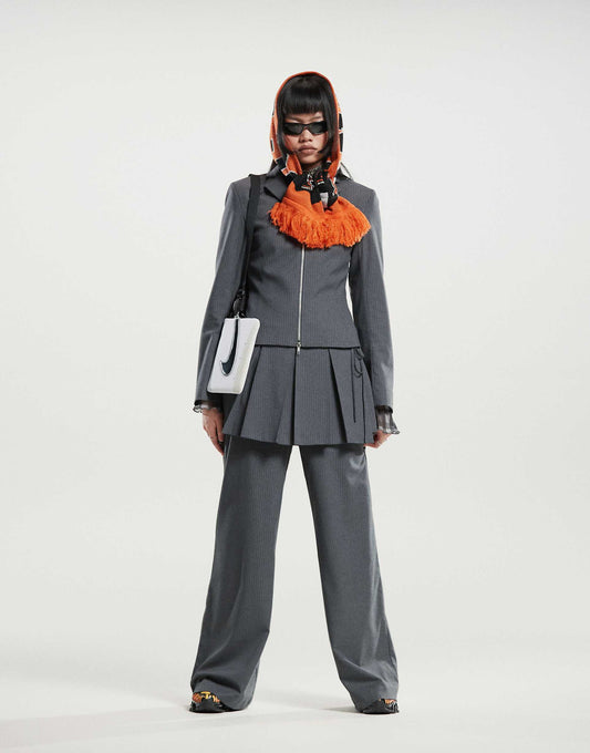 Co-Ord Cut Off Waistband Detail Trousers