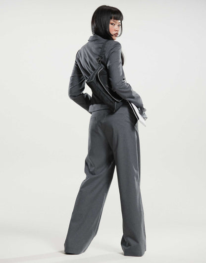 Co-Ord Cut Off Waistband Detail Trousers