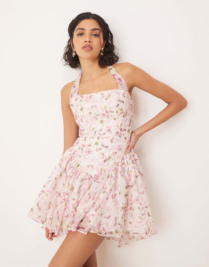 Halter Neck Mini Dress