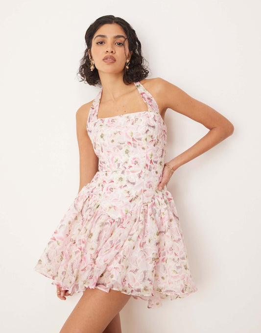Halter Neck Mini Dress