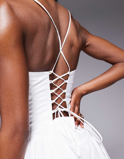 Tie Back Corset Maxi Dress