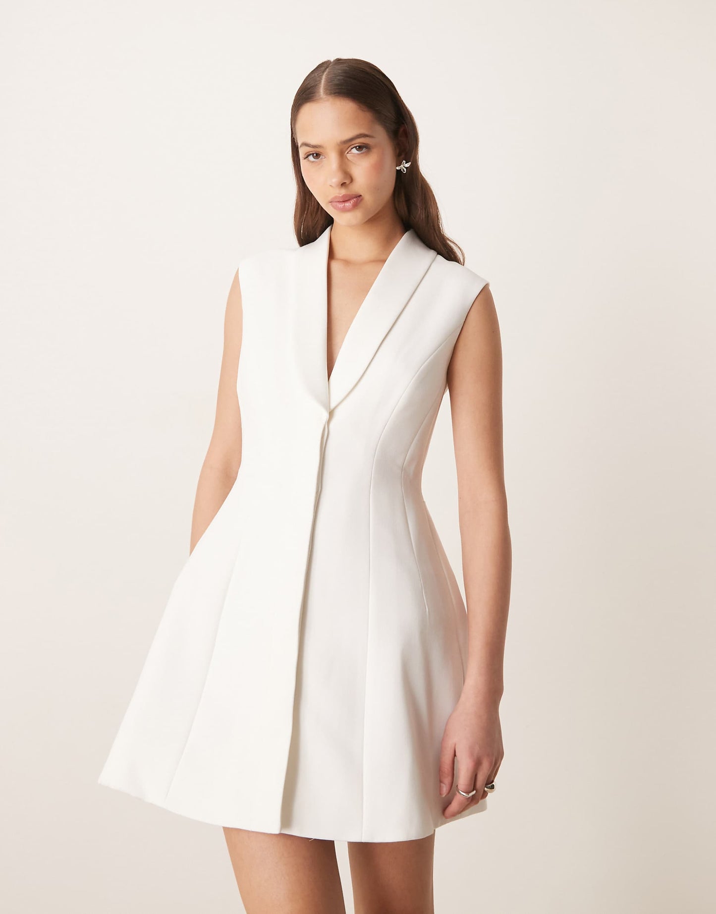 Drape Neck Mini Dress