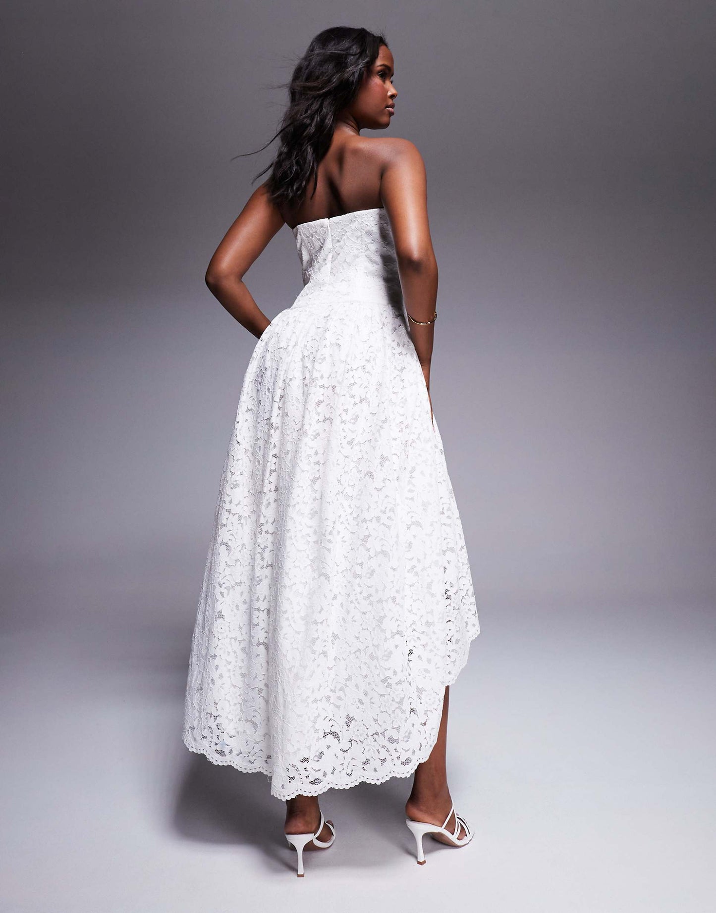 Bandeau Ruffle Midaxi Dress