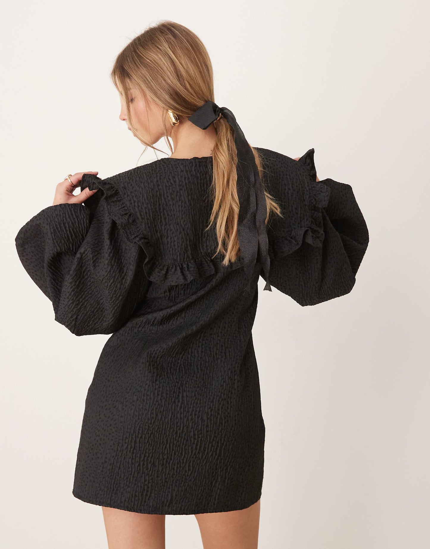 Oversized Collar Mini Dress