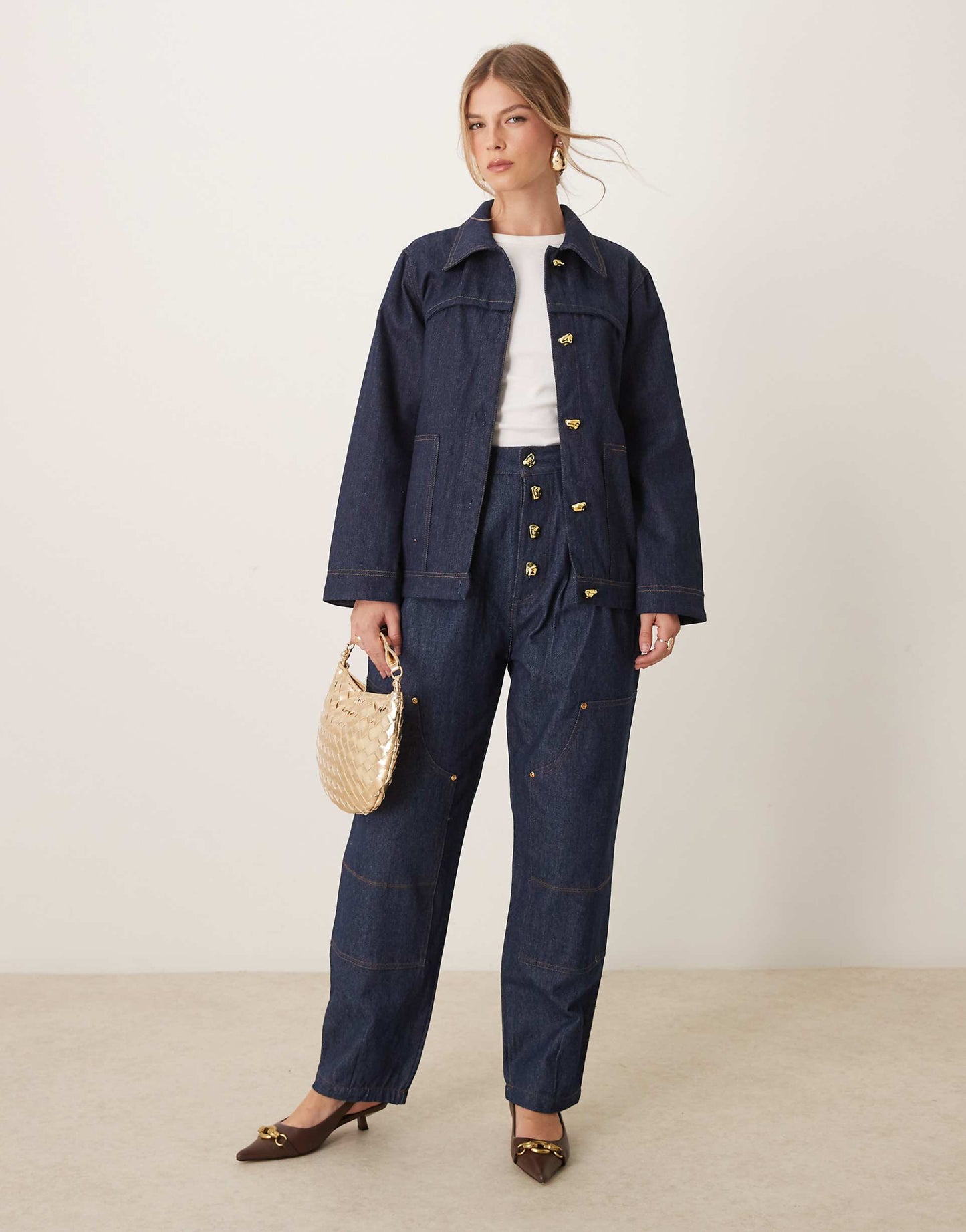 High Waisted Denim Jeans Co-Ord