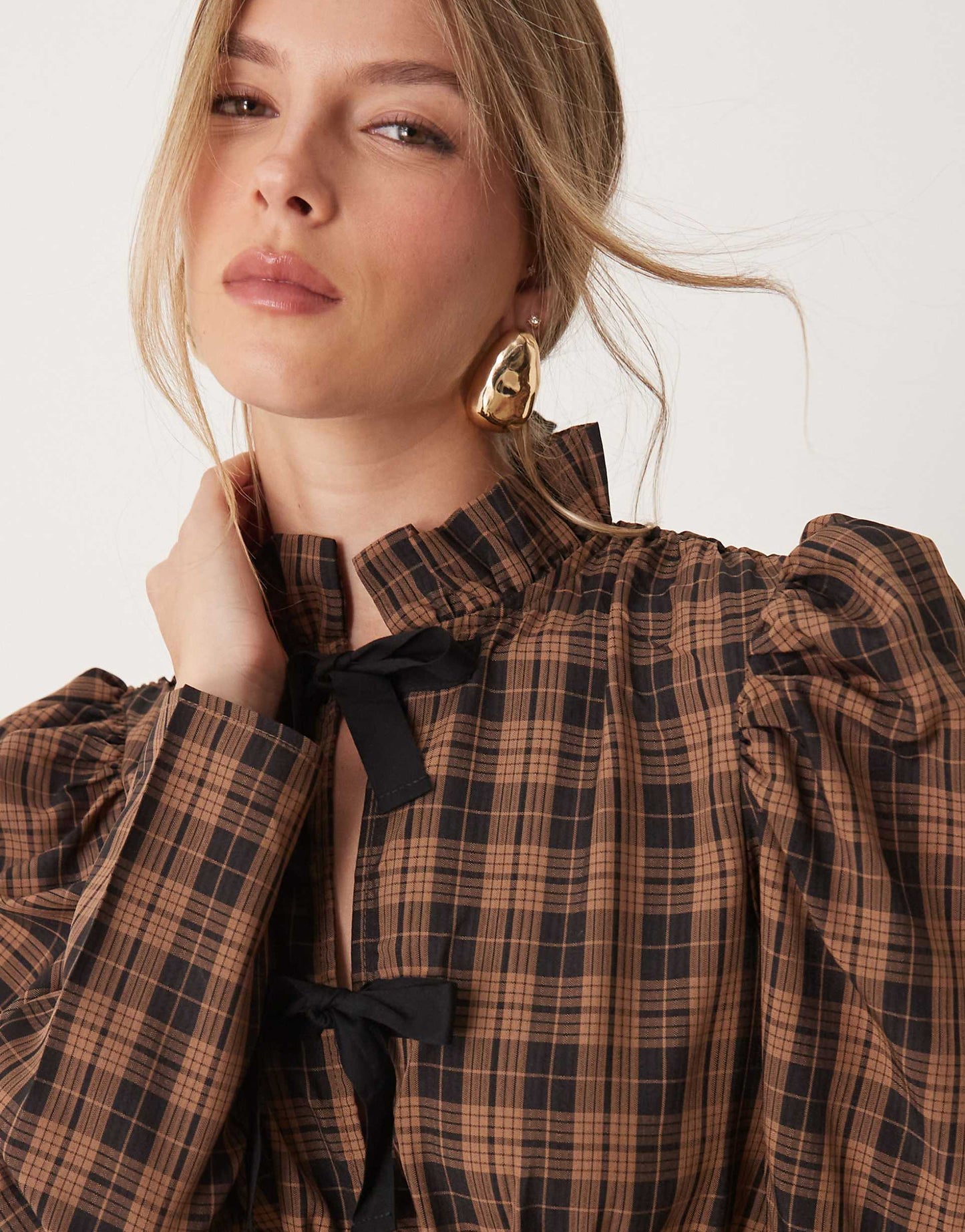 Check Print Mini Dress