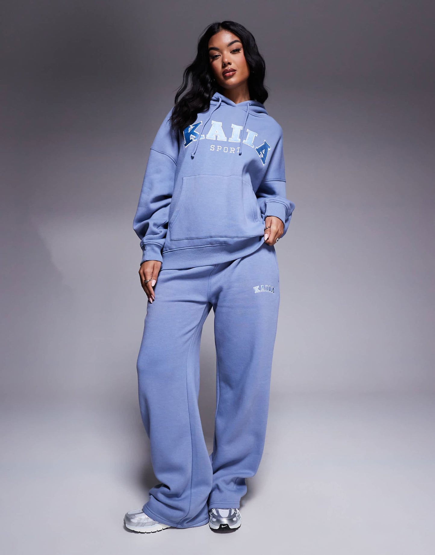 Embroidered Logo Wide Leg Jogger Co-Ord