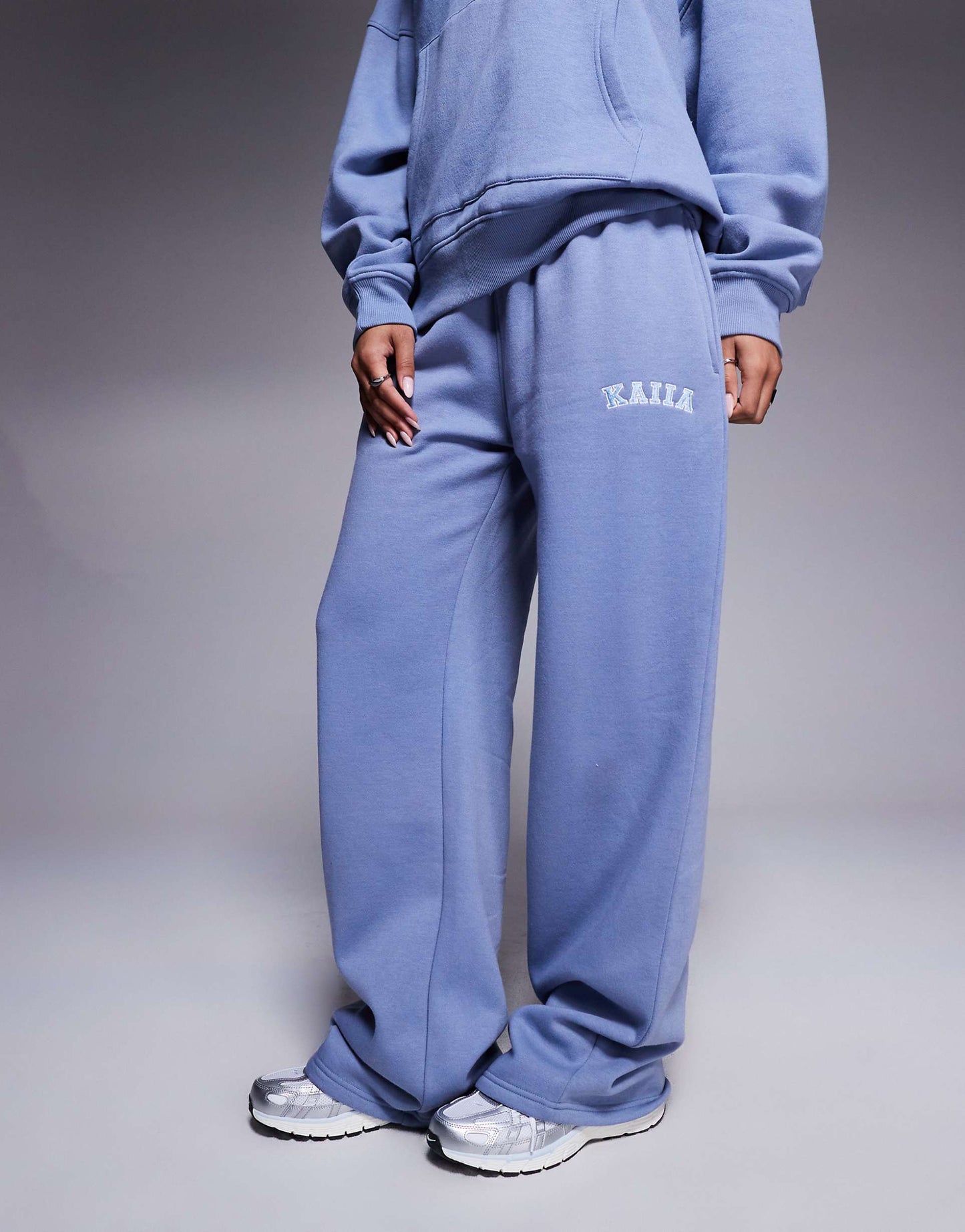 Embroidered Logo Wide Leg Jogger Co-Ord