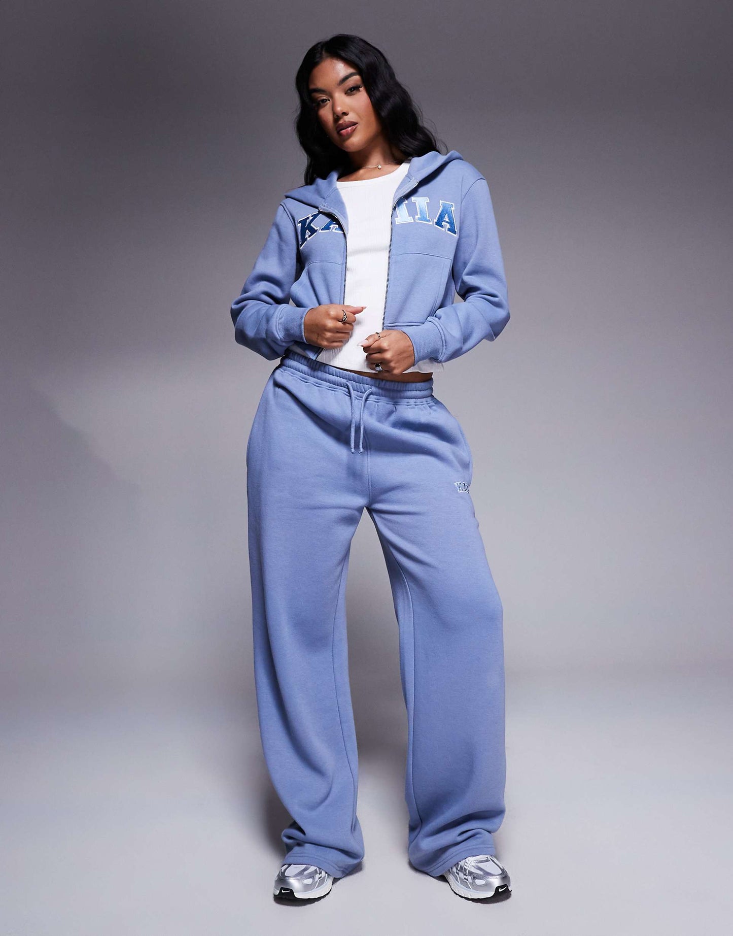 Embroidered Logo Zip Through Hoodie Co-Ord