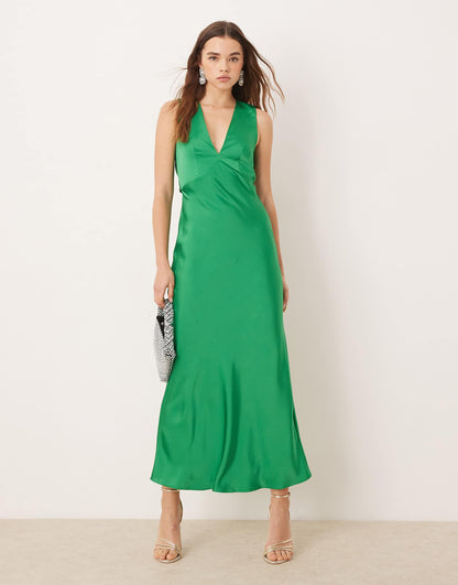 Nova Satin Tie Back Dress