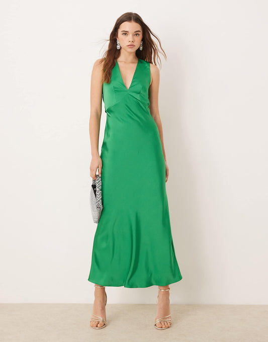 Nova Satin Tie Back Dress