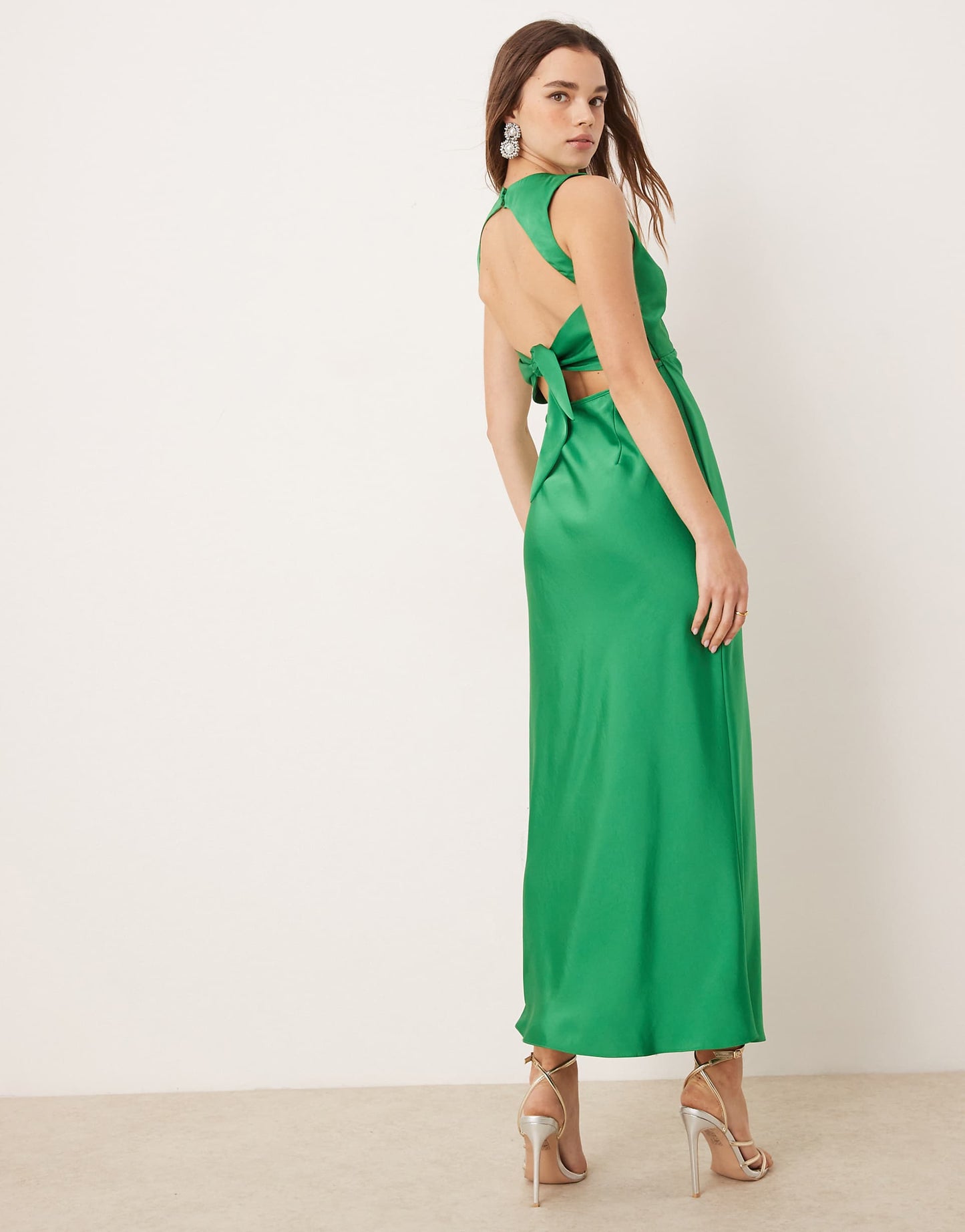Nova Satin Tie Back Dress
