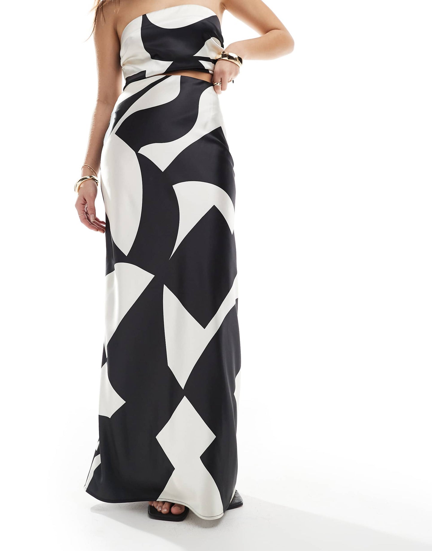 Satin Maxi Skirt Co-Ord