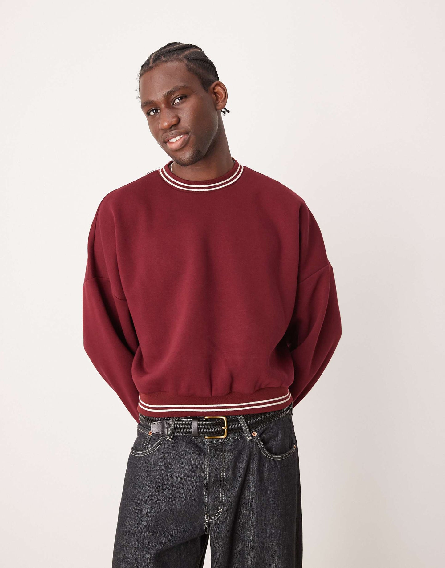 Exreme Oversized Cropped Jumper With Tipping