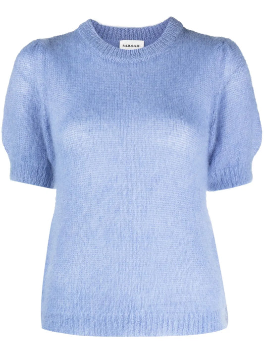 Short-Sleeve Knitted Top