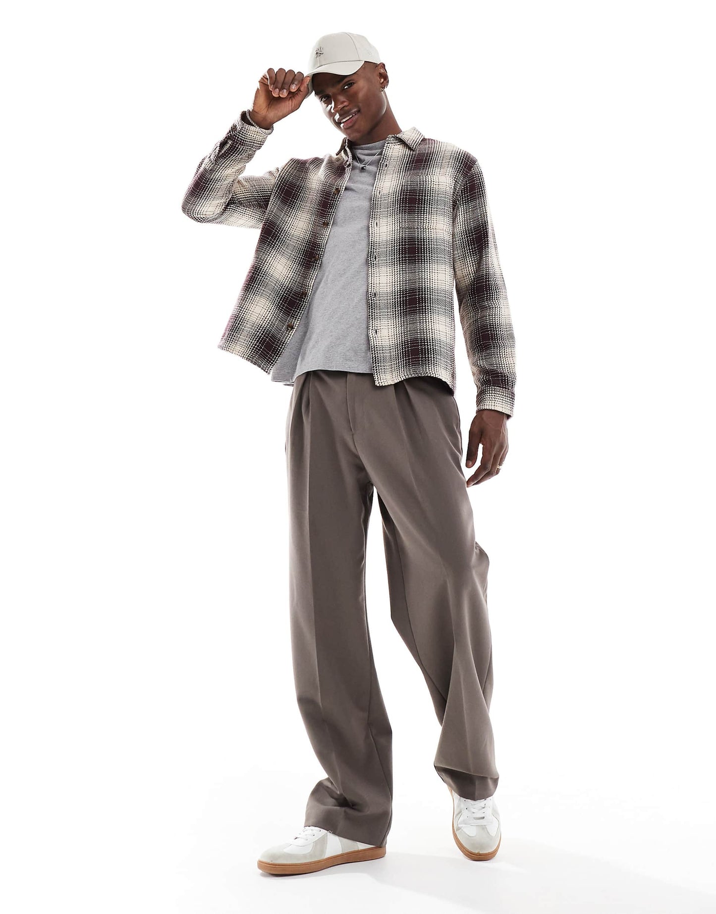 Heavy Weave Check Overshirt