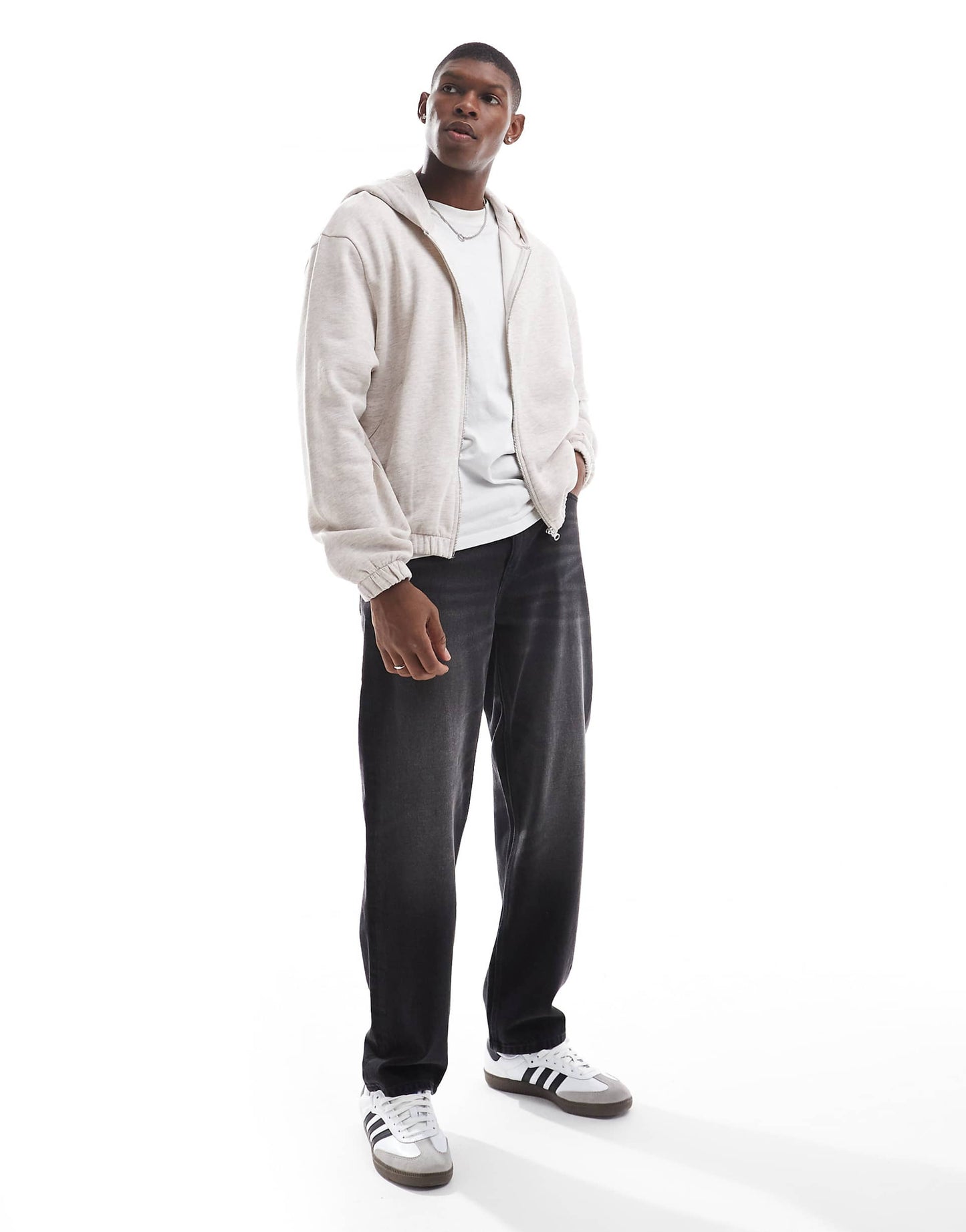 400G Heavyweight Boxy Oversized Zip Through Hoodie