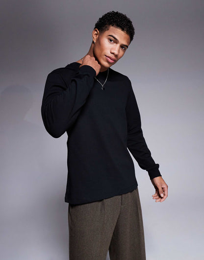 Heavyweight Long Sleeve V-Neck T-Shirt