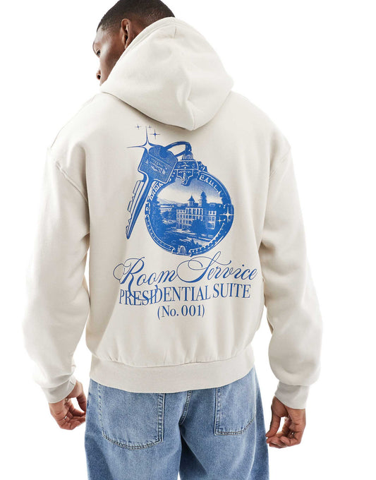Back Graphic Hotel Llaves Hoodie