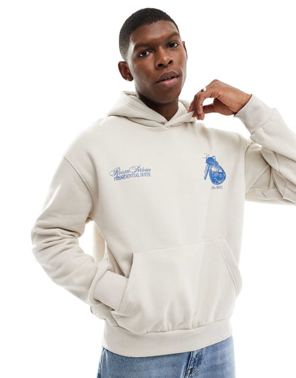 Back Graphic Hotel Llaves Hoodie