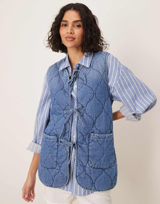 Denim Quilted Vest