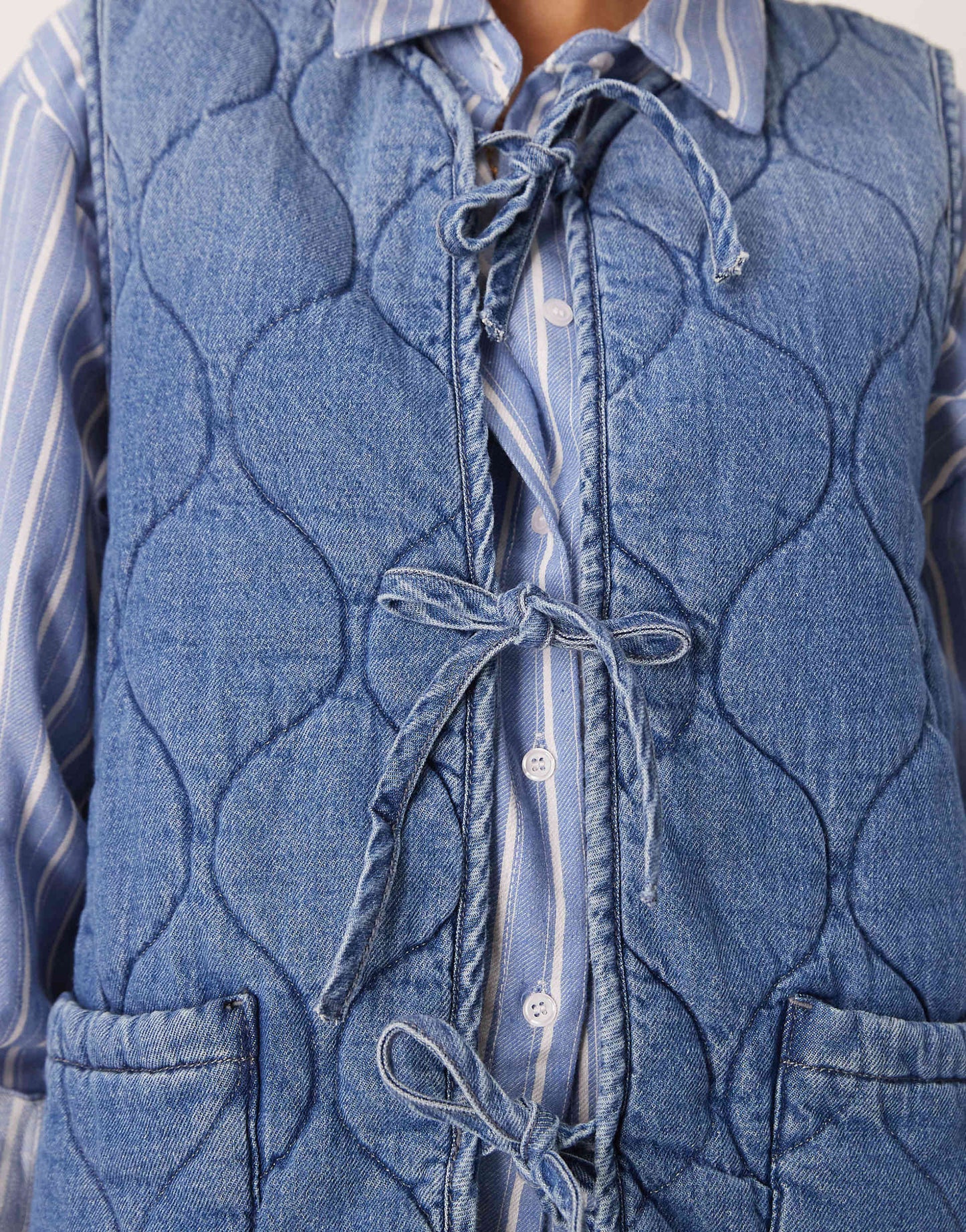 Denim Quilted Vest