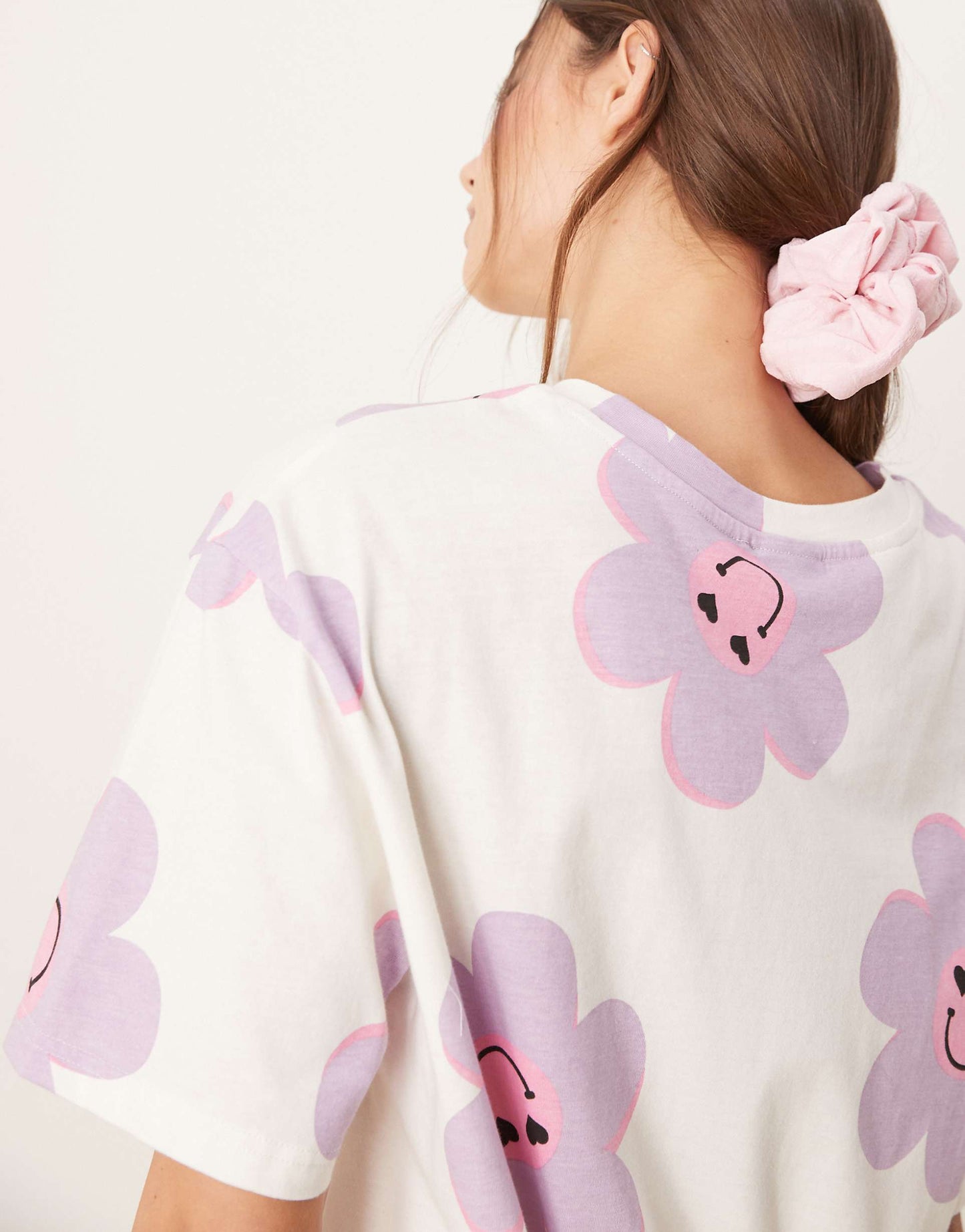 Flower Oversized Tee And Short Pyjama Set