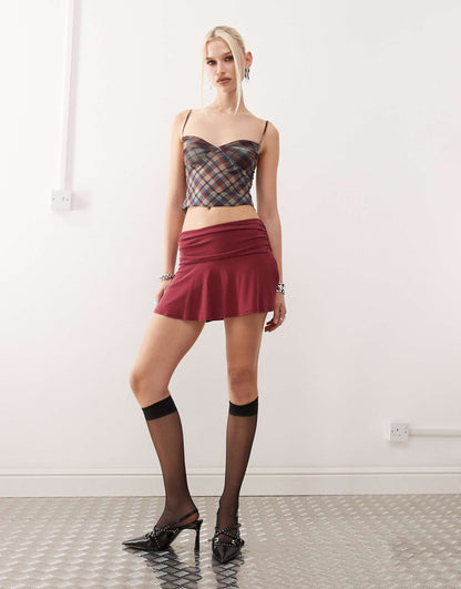 Delita Cupro Mini Skirt