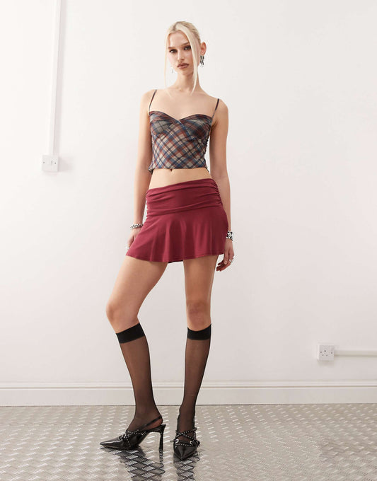 Delita Cupro Mini Skirt