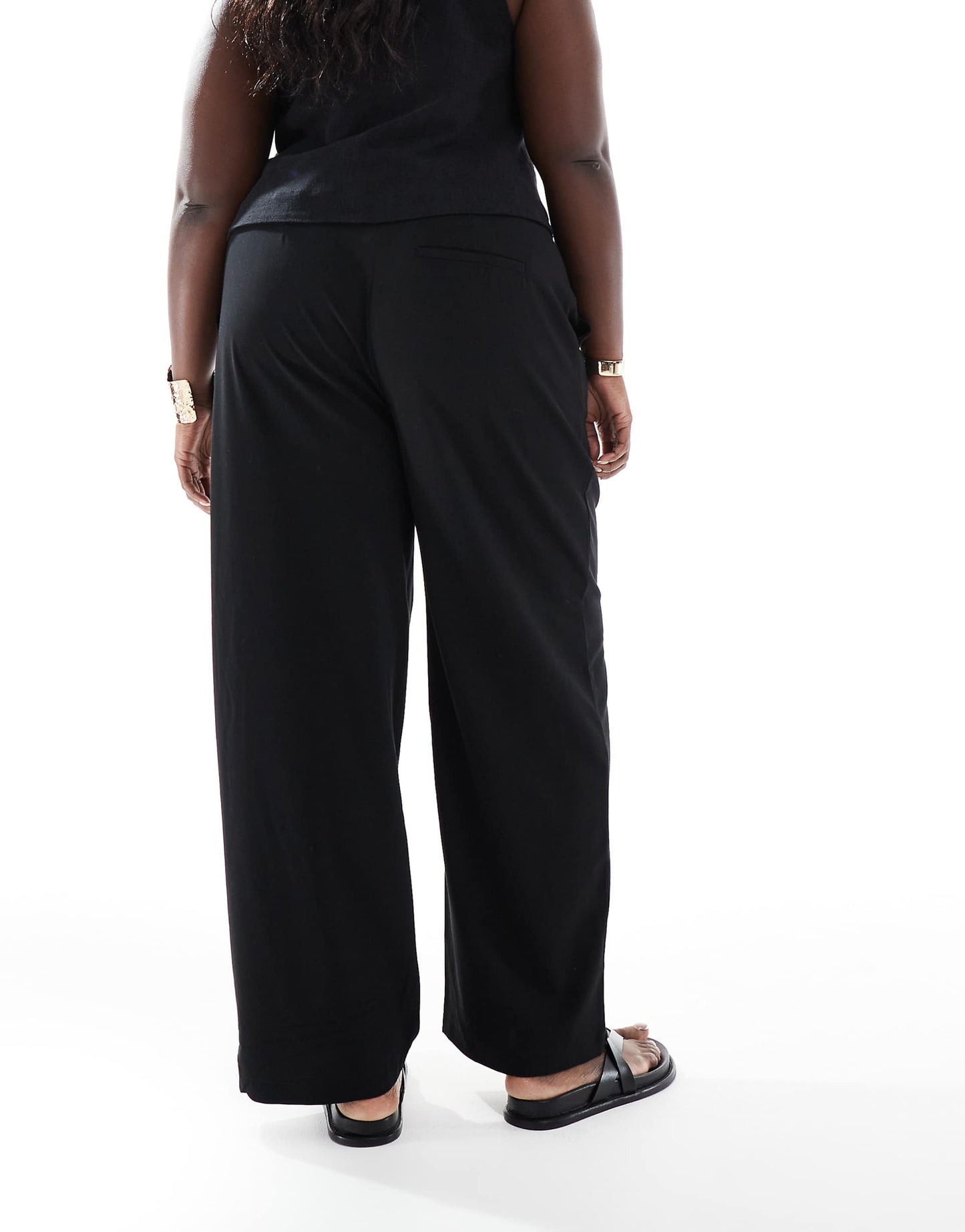 Curve Baggy Tailored Dad Trousers