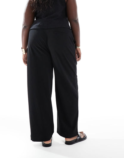 Curve Baggy Tailored Dad Trousers