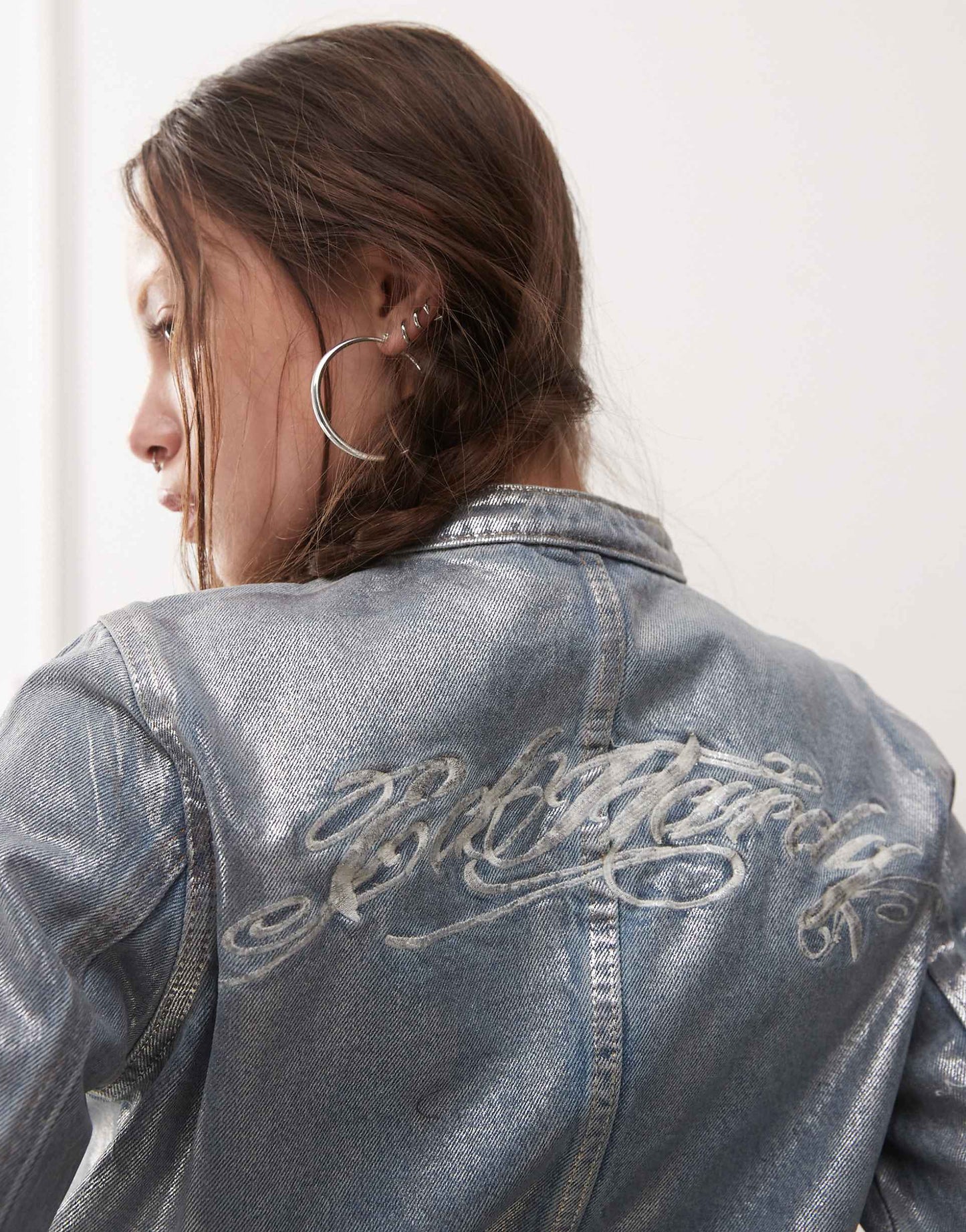 Rose Skull Motocross Denim Jacket