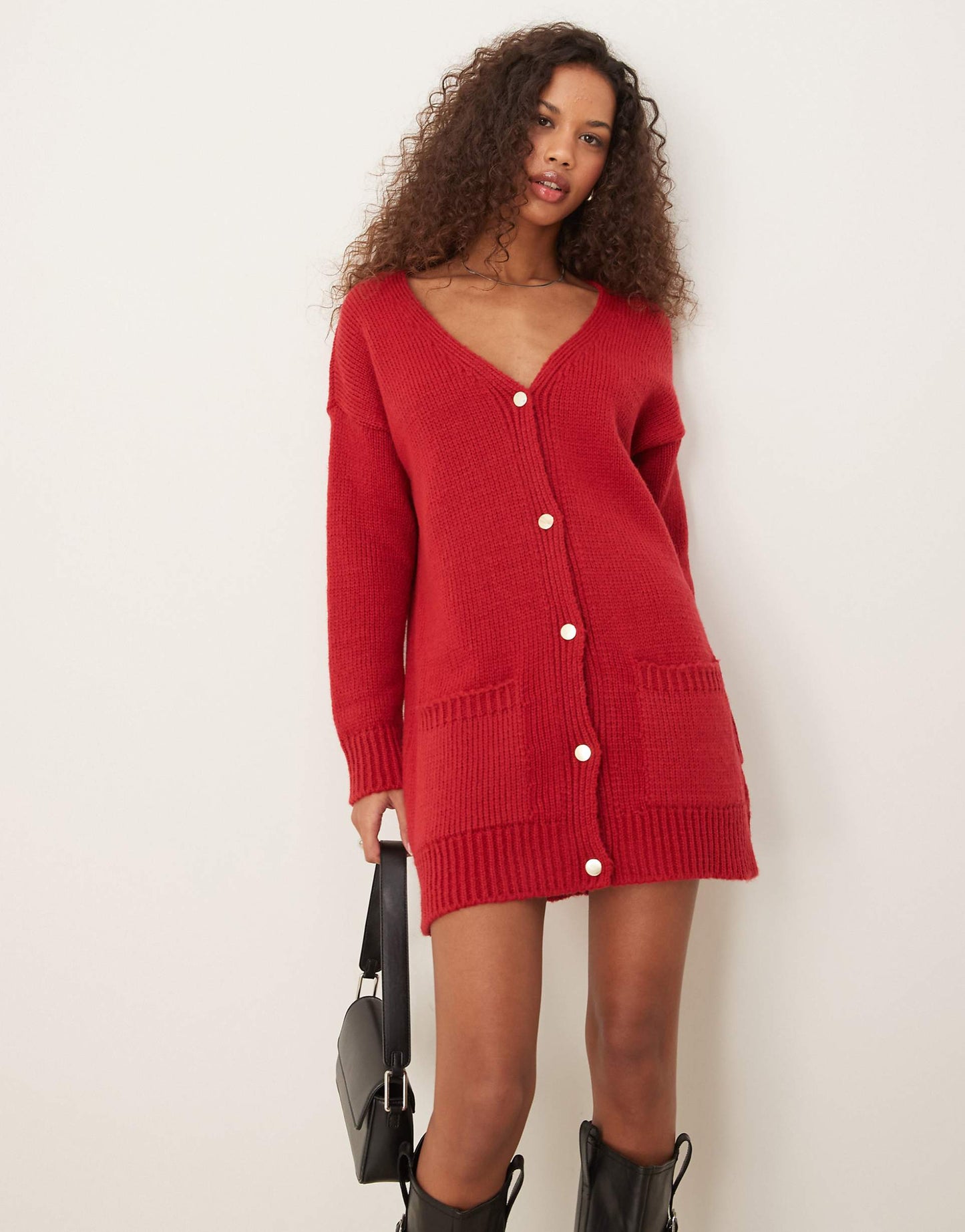 Longline Oversized Cardigan Dress