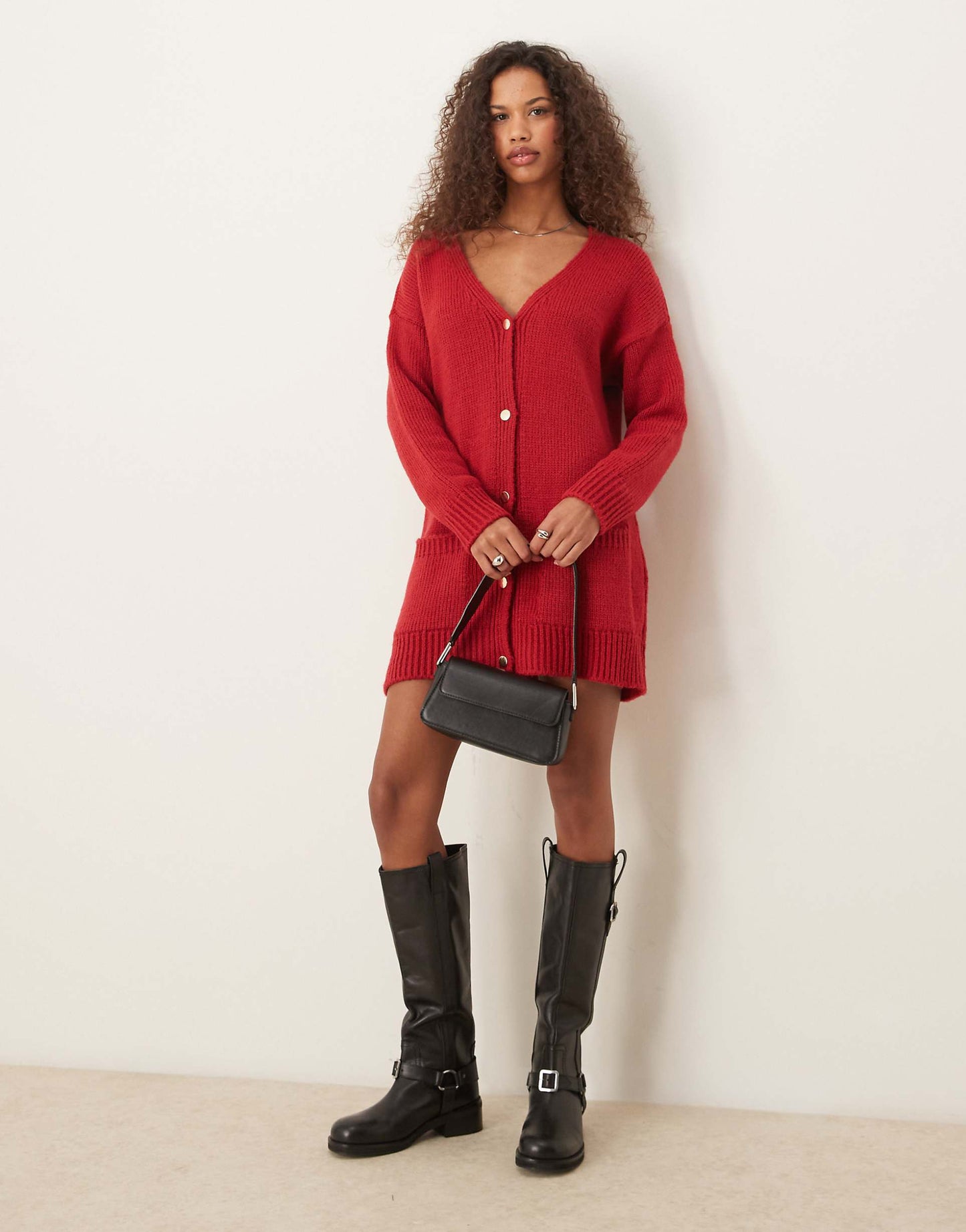 Longline Oversized Cardigan Dress