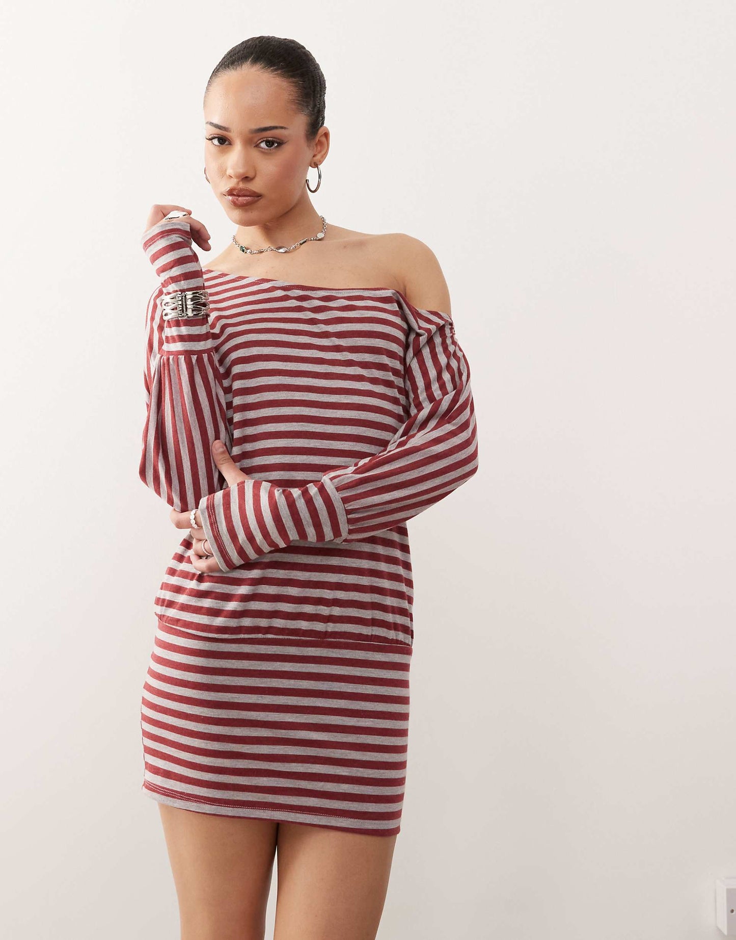 Zylina Slouchy Stripe Mini Dress