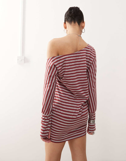 Zylina Slouchy Stripe Mini Dress