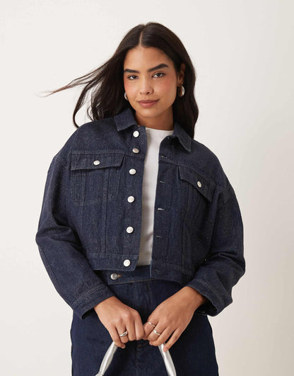 Denim Western Jacket With Glitter