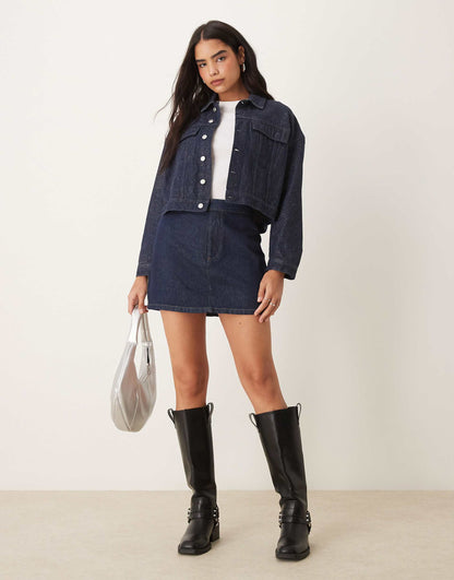 Denim Western Jacket With Glitter