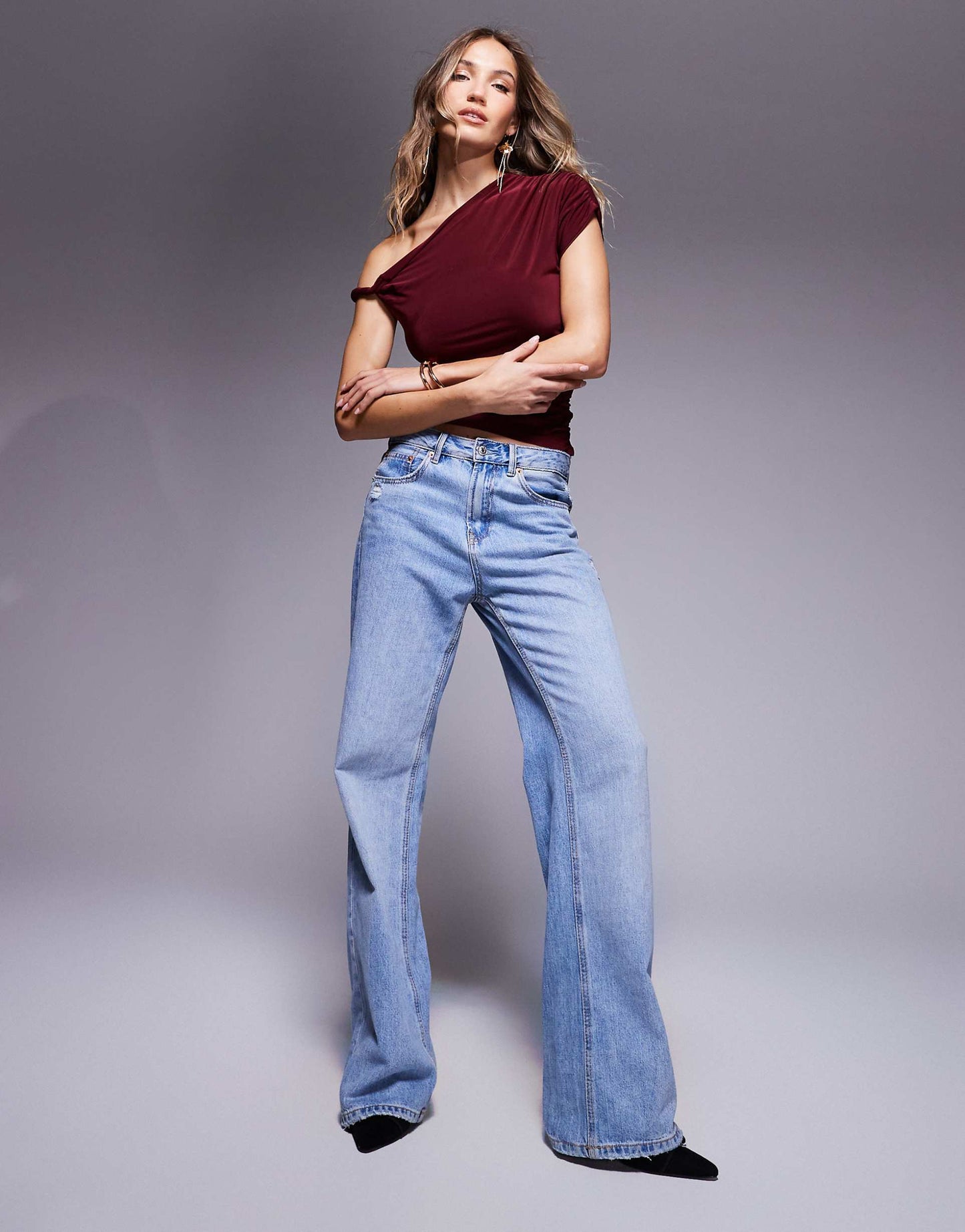 Slinky Twist One Shoulder Top