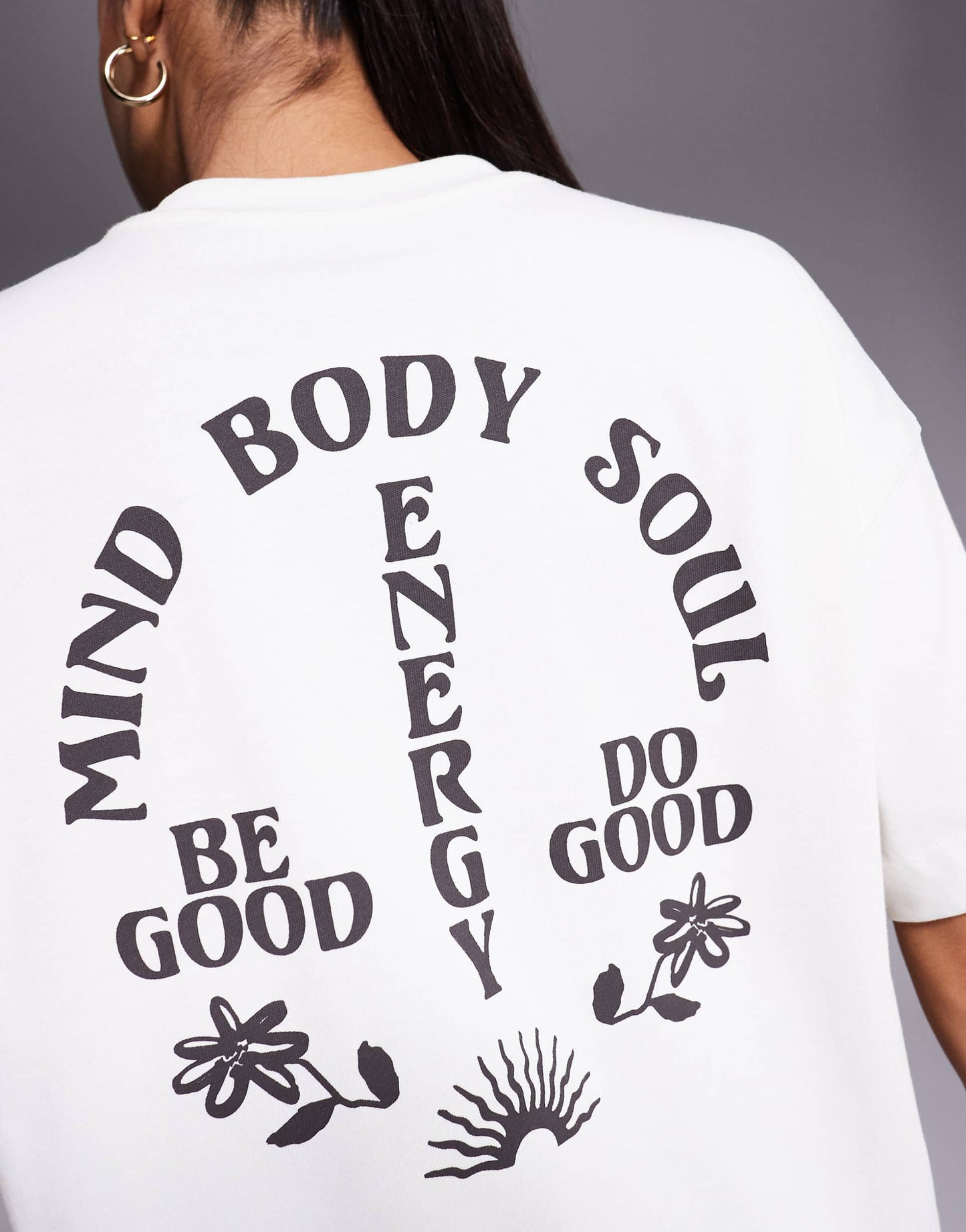 Icon Back Print Boxy Heavyweight Cotton T-Shirt With Quick Dry Finish