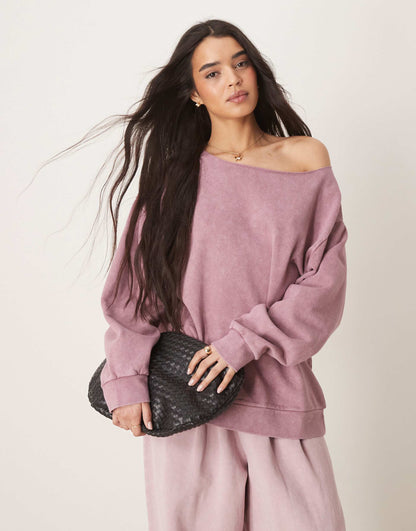 Off Shoulder Sweatshirt