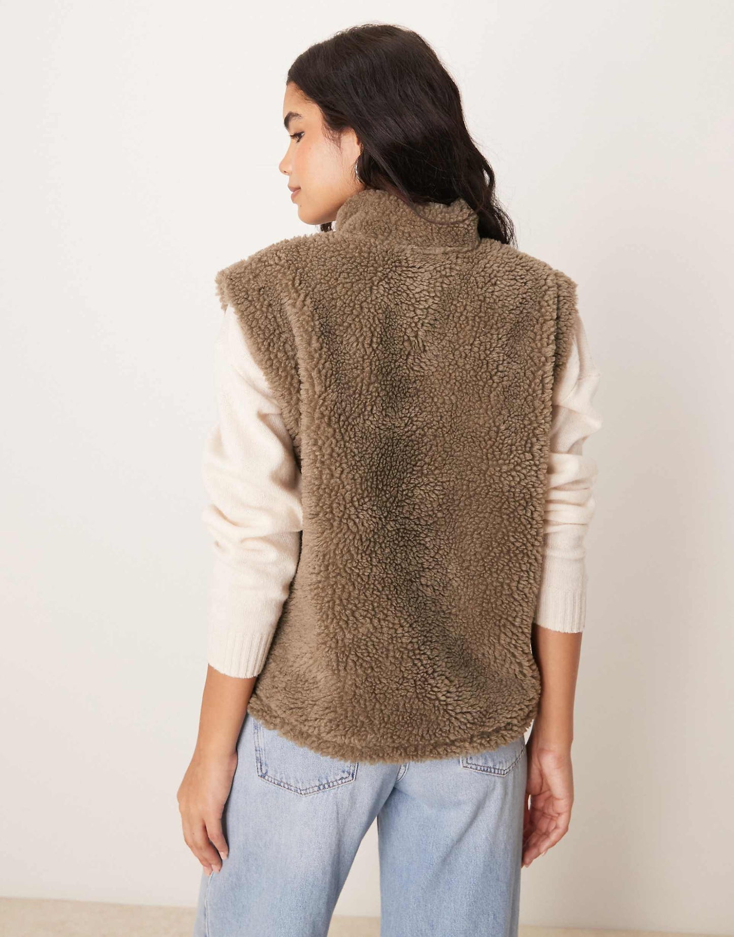 Borg Funnel Neck Gilet