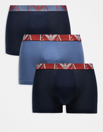 Bodywear 3 Pack Bold Monogram Logo Trunks