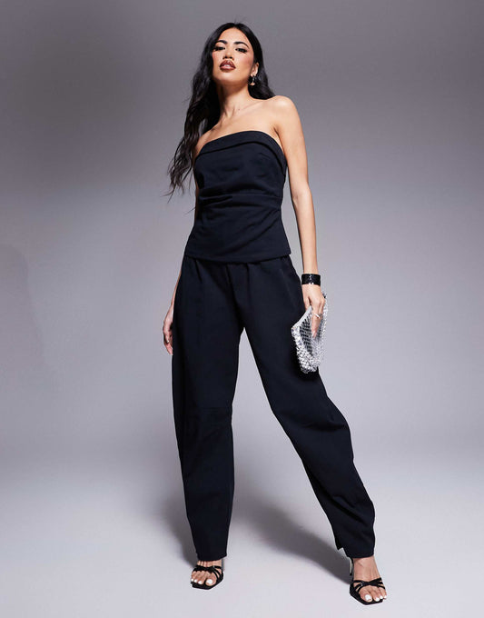 Bandeau Barrel Leg Jumpsuit