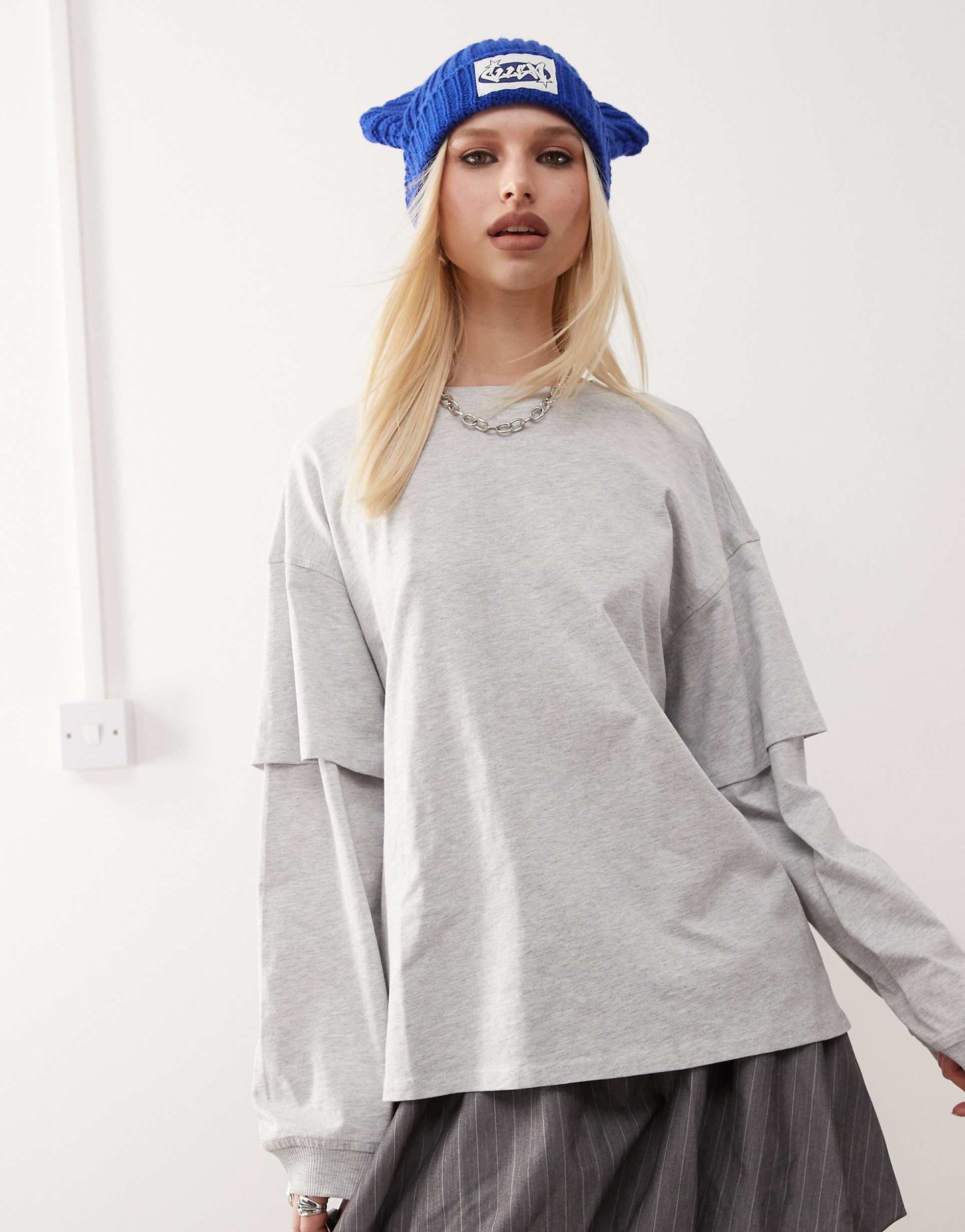 Oversized Layered Effect Long Sleeve Top