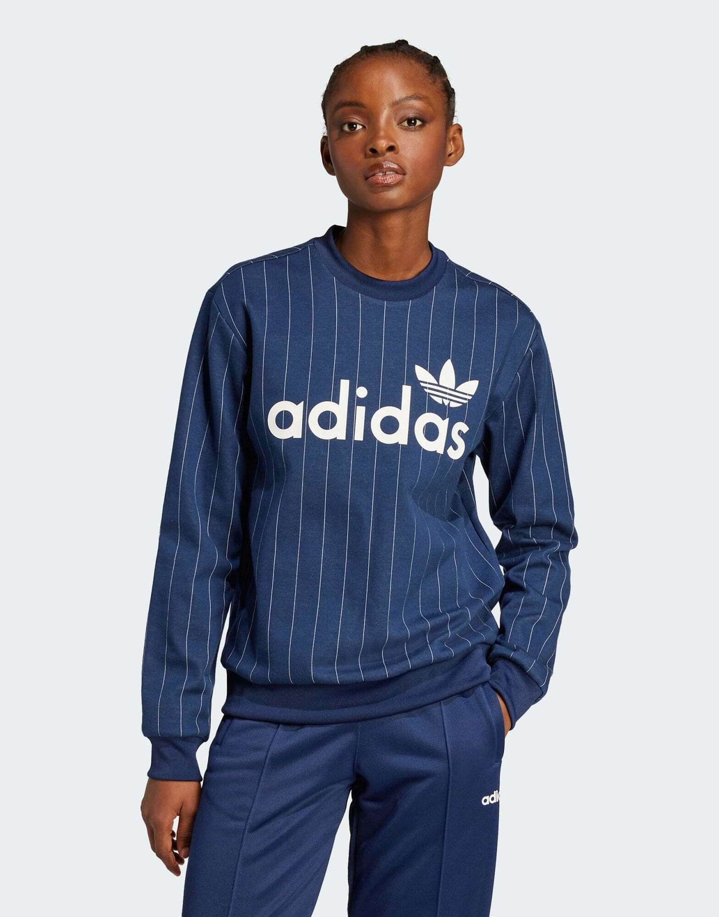 Pinstripe Graphic Sweatshirt