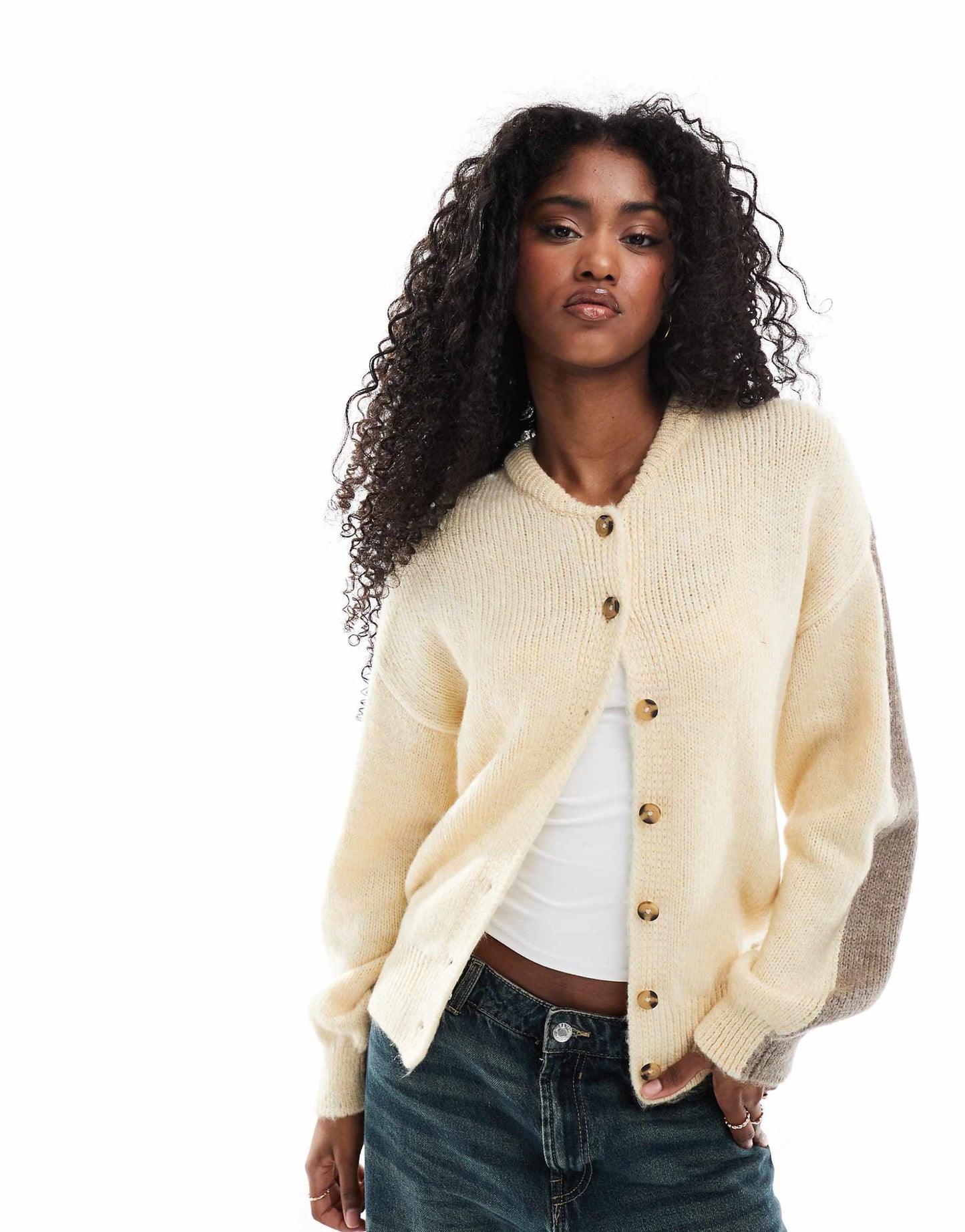 Crew Neck Longline Cardigan