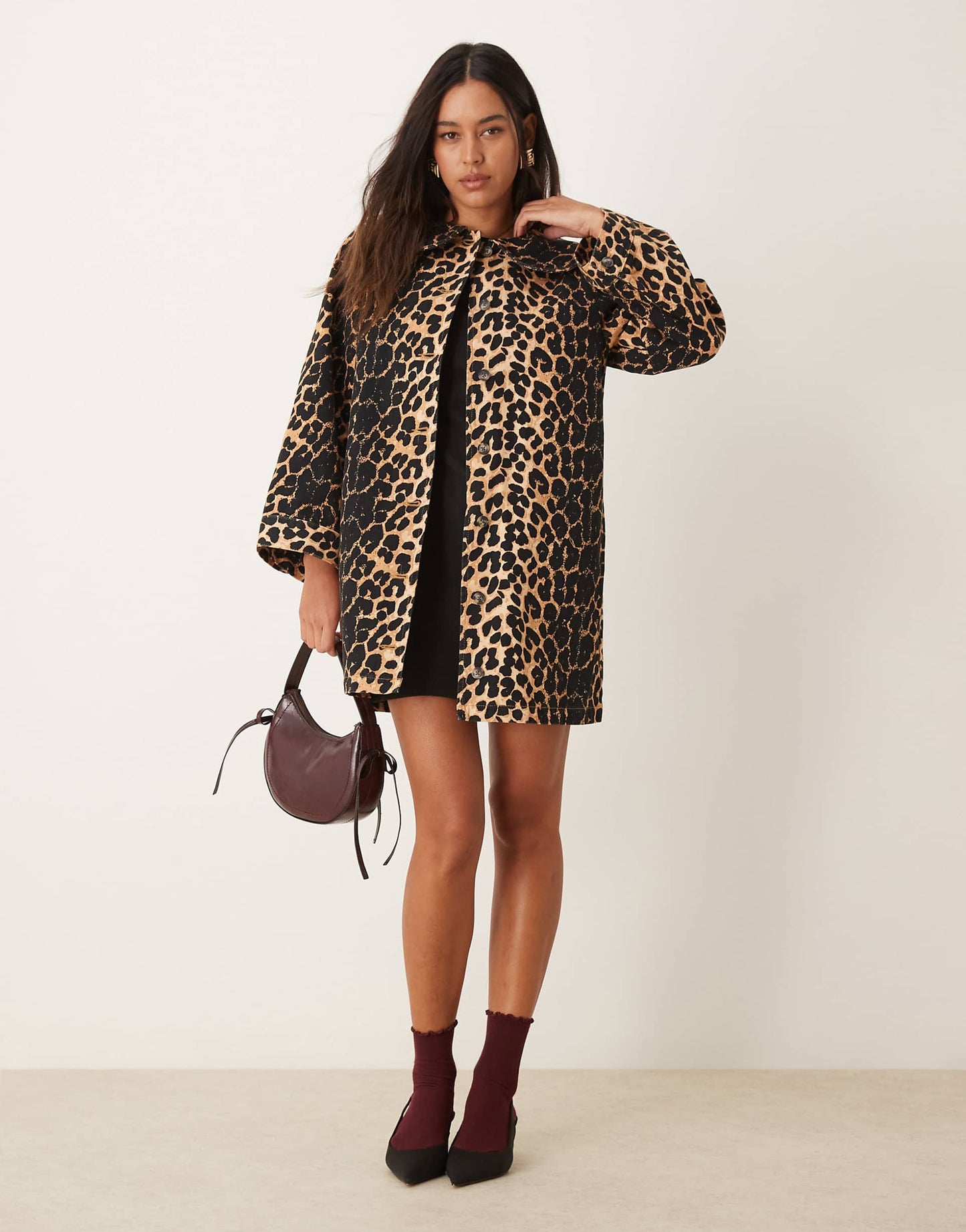 Denim Collar Coat